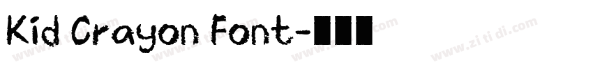 Kid Crayon Font字体转换
